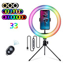 Tripod Stand 10 inch Ring Fill Light RGB LED Video Light For TikTok Youtube