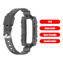 TPU Transparent Strap for HUAWEI HONOR Band 6 Soft Wristband Belt (Black) Newly