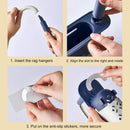 Telescopic Sink Storage Rack Holder Adjustable 2-in-1 Sink Organizer (Blue)