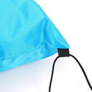School Sports Nylon Drawstring Bag Sack Fitness Zipper Storage Rucksack Backp