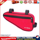 Durable MTB Front Frame Triangle Bag Road Cycling Storage Pouch Bag (Red) Newly