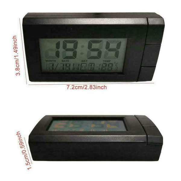 2 in 1 LED Digital Car Time Clocks Thermometer Temperatures Backlight Auto H2N4