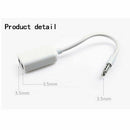 Stereo Adapter White 1 Male To 2 Female 3.5mm Headphone Y Splitter Audio Cable