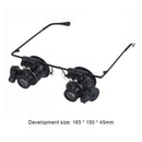 LED Magnifier Glasses Loupes Portable 20X Observation Magnifying Eyewear