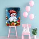 Diamond Painting Red Cheeks Snowman Full Round Wall Picture DIY Set 30x40cm