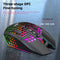 X801 8 Keys Wireless 1600DPI Adjustable Honeycomb Gaming Mouse (Black)