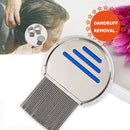 Stainless Steel Density Teeth Hair Lice Comb Dust Free Brush (Blue) Newly