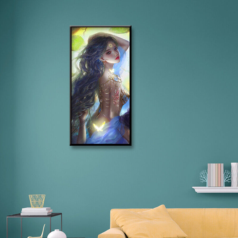 Mosaic Kit Artwork Round Painting Full Fairy Girl Drill DIY 5D Diamond Drawing