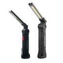 Portable COB Flashlight Rechargeable Work Camping Torch Folding Light (L)