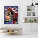 Full Drill Mosaic Craft Picture DIY Snow Dog Rhinestone Diamond Painting Poster