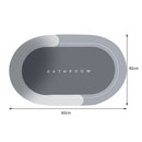 Water Absorption Non-slip Foam Washable Floor Mat (Light Grey 40x60cm)