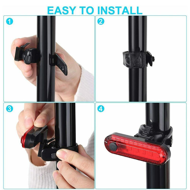 Waterproof Safety Indicator Bike Tail Light Bright Rear Lamp Bicycle Taillight