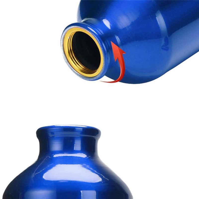 Aluminum Portable Outdoor Sports Water Bottle Kettle with Lid (Blue 500ml) Newly