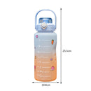 1500ml Colorful Water Kettle w/ Marker Large Sports Drink Frosted Cup (C) Newly
