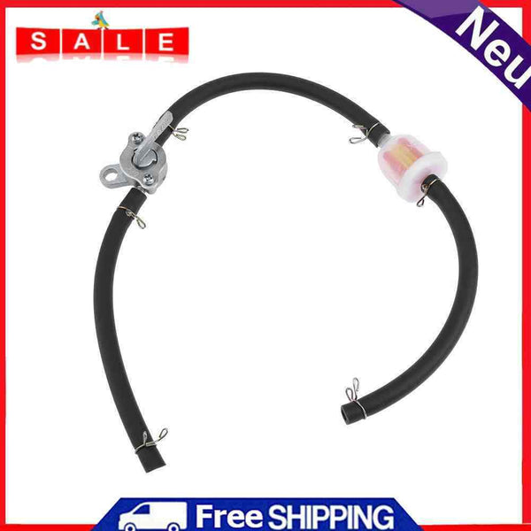Everpert Universal Inline Fuel Tank Tap Petcock + Filter + Hose Kit for