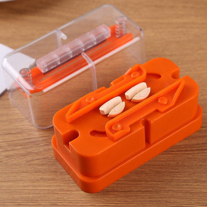 Medicine Pill Holder Mini Portable Storage Box Tablet Cutter Splitter Divider