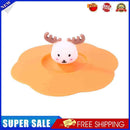 5pcs Silicone Cup Cover Heat-resistant Leak Proof Cartoon Lid (Elk)