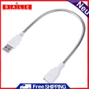 USB Male Female Extension LED Light Adapter Cable Flexible Metal Tube