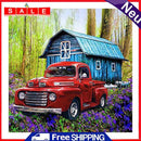Handmade Red Car 5D DIY Full Round Drill Drawing Kit Diamond Painting Ornaments