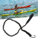 Kayak Canoe Paddle Rod Leash Safety Rope Carabiner Accessories Rowing Boat T3J2