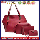 4pcs/set Simple Leather Shoulder Handbags Clutch Card Holder Women Composite Bag