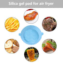 Silicone Air Fryer Liner Non-Stick Fryer Basket Steamers Oil Mat (Blue)