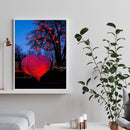 Hand Painted Oil Paint by Numbers DIY Heart Lantern Drawing Wall Decoration Gift