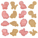 Cookie Cutter 8pcs Embossed Pastry Cutters Fondant Cookie Mold - Dinosaur