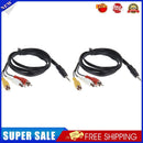 3.5mm Jack to 3 RCA Adapter Cable Audio Video AV Converter 1.2M 4FT(2pcs)
