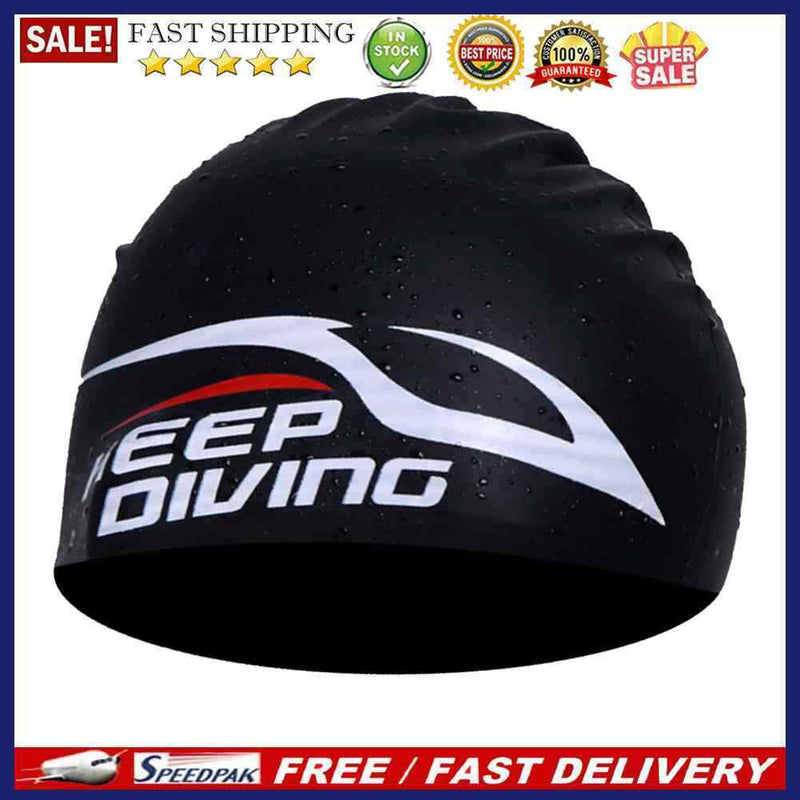 Swimming Cap Silicone Women Men Waterproof Long Hair Adults Swim Sports Poo