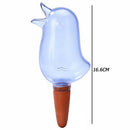 Automatic Plant Flower Self Water Tool Transparent Bird Dripper Pot (Blue)