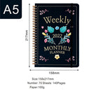 Cover Diary Planner 2022 Planner Calendar 365 Days Notebook Schedule Book