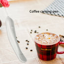 Electrical Latte Pen Coffee Carving Cappuccino Pull Flower Decor (White)