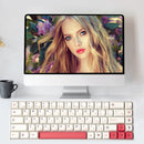 127pcs Mechanical Keyboard Keycap Set XDA Height for MX Switches (Pink)
