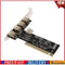 PC 4 Ports PCI to USB 2.0 HUB Riser PCI Expansion Card Adapter Converters #F