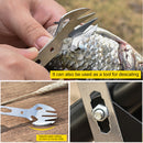 Multifunctional Stainless Steel EDC Spork Fork Spoon Bottle Opener for Picn