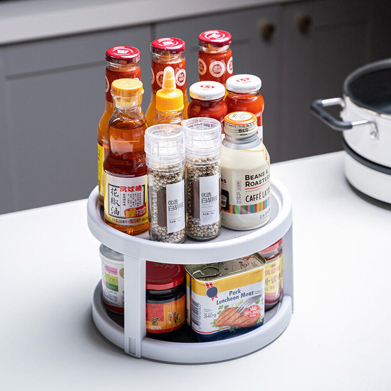 Storage Rainer Rotation Item Organizer Storage Tray for Kitchen Bathroom Bedroom