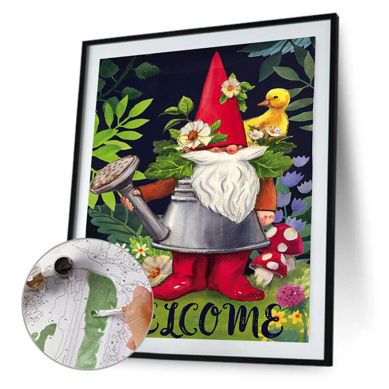 Paint by Number Kit Canvas Oil Drawing Cartoon Goblin for Handicraft Enthusia