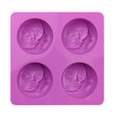 4 Cells Round Candle Mould Aromatherapy DIY Handmade Soap Cake Plaster Molds