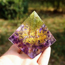 Pyramid Ogan Crystal Energy Tower Nature Reiki Chakra Crushed Stone (A) Newly