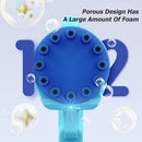 Bubble Guns Toys 12 Holes Electric Bubbles Machine for Kids Play (Blue)
