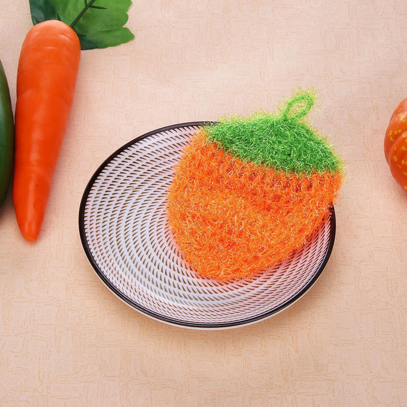 Broadroot Cute Strawberry Dish Towel Polyester Fiber Dishrag Washcloth Floral