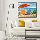 Painting By Numbers Kit DIY Beach Vacation Canvas Oil Art Picture Craft