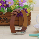 Lvpai Luxury Brand Women Bracelet Leather Butterfly Watch (Brown)