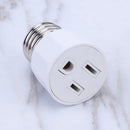 E27 Socket to Regular US Outlet, Adapter Converter, 3-Pin Light Plug-S