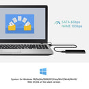 M.2 SSD to USB 3.1 Enclosure M.2 NVME PCIE/NGFF SATA NVME Adapter (Black)