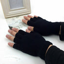 Novelty Fashion Fingerless Gloves Knitted glove Half Finger Warm Black handwear