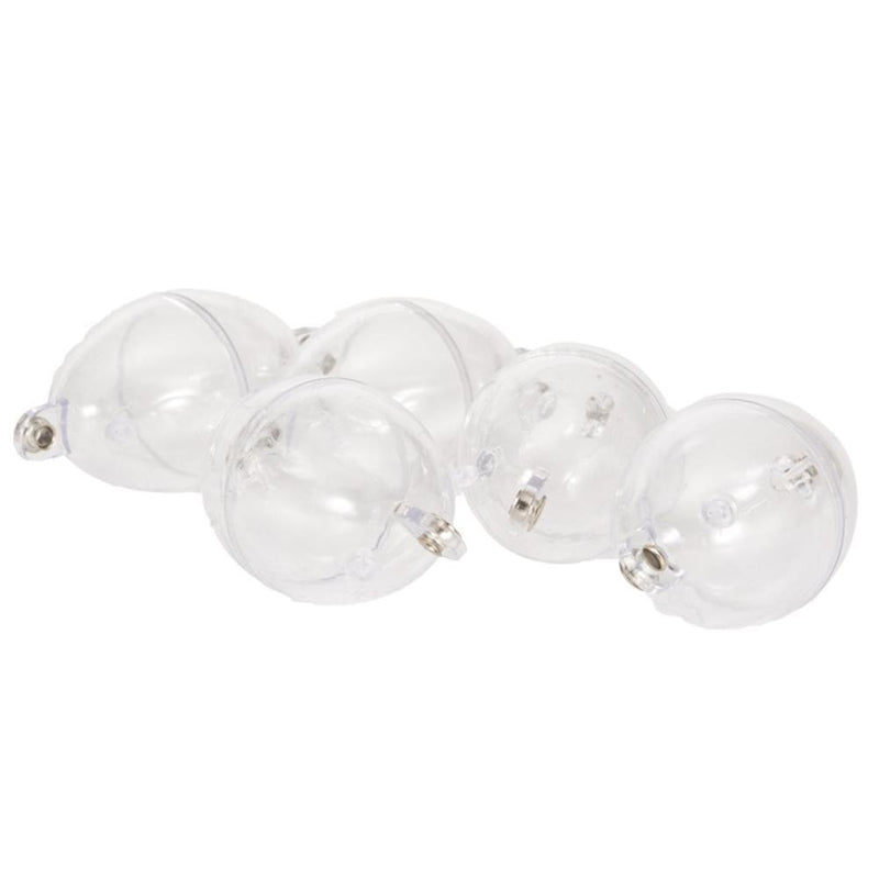 5pcs Bubble Floats Hollow Ball Fishing Floating Buoy Bobber (Clear White)