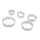 5pcs Circle Steel Cookie Cake Cutter Biscuit Diy Baking L6C0 Pastry J1I7