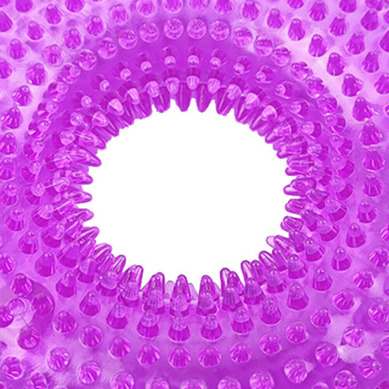 Bite Resistant Golden Dog Retriever Circle Ring Thorn Molar Ball (S Purple)